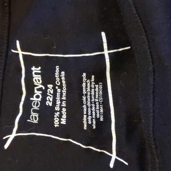 Lane Bryant black long sleeve t shirt size 22 24 - Picture 8 of 9